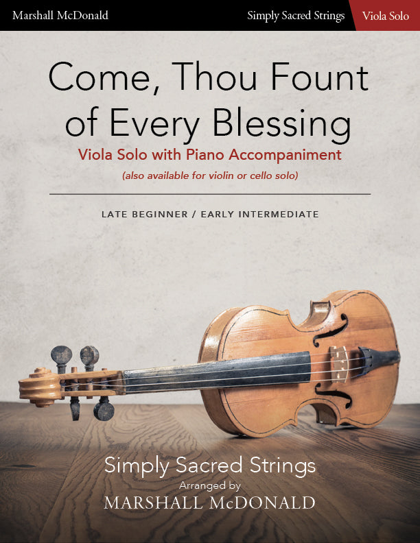 Come, Thou Fount of Every Blessing (simple viola)