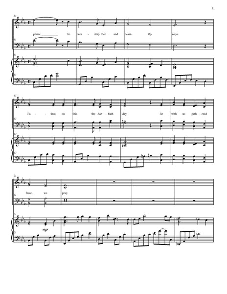 Sabbath Day (choral SATB with PIANO) - Marshall McDonald Music