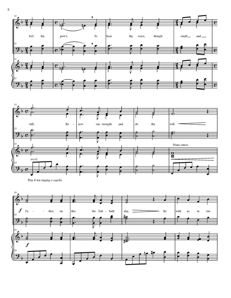 Sabbath Day (choral SATB with PIANO)