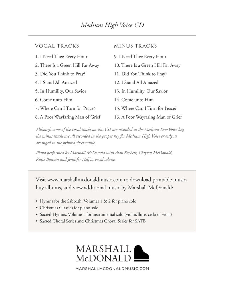 Sacred Voice, Vol. 1 for Medium HIGH Voice (sheet music book)