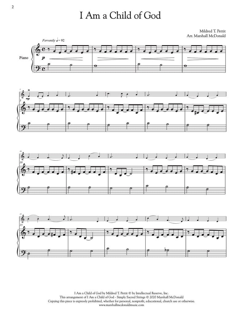 Simply Sacred Strings (cello booklet only)