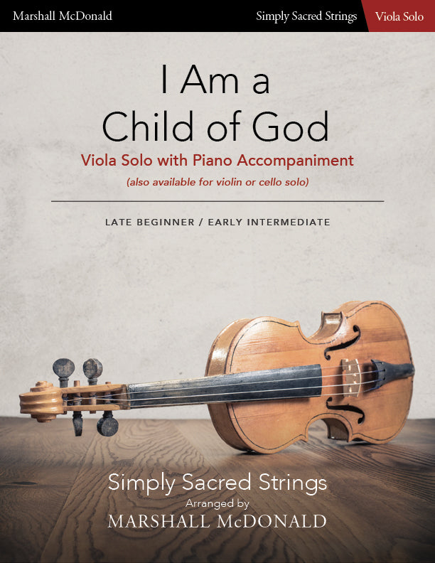 I Am a Child of God (simple viola)