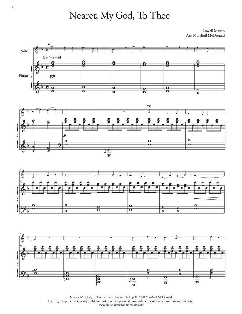 Nearer, My God, To Thee (simple viola)
