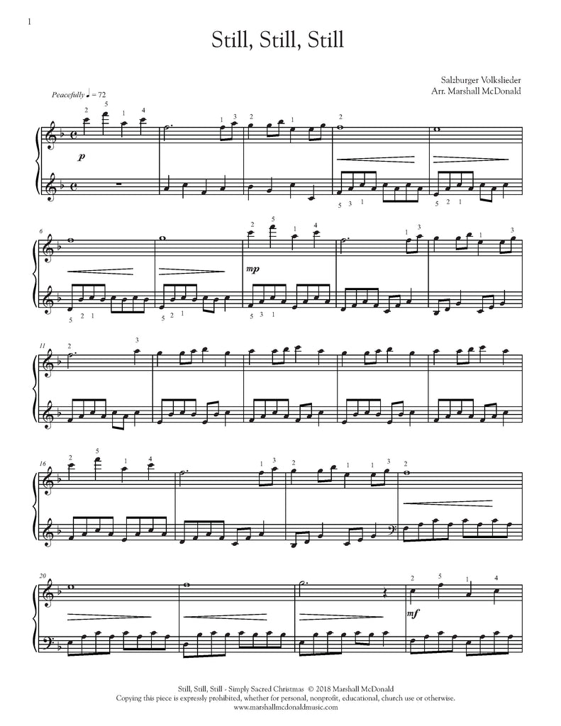 Simply Sacred Christmas (piano solo book)