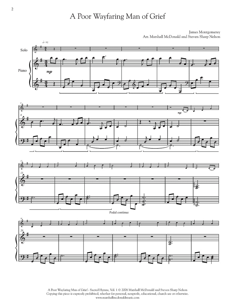 Sacred Hymns, Vol. 1 (cello booklet only)
