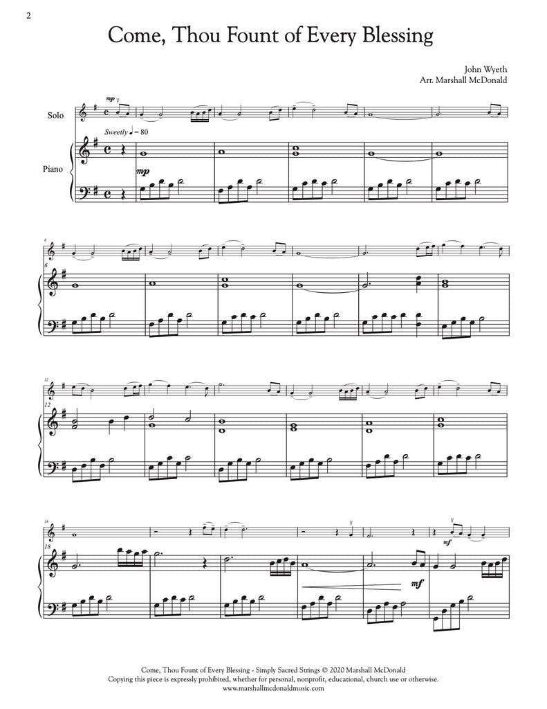 Simply Sacred Strings (cello booklet only)
