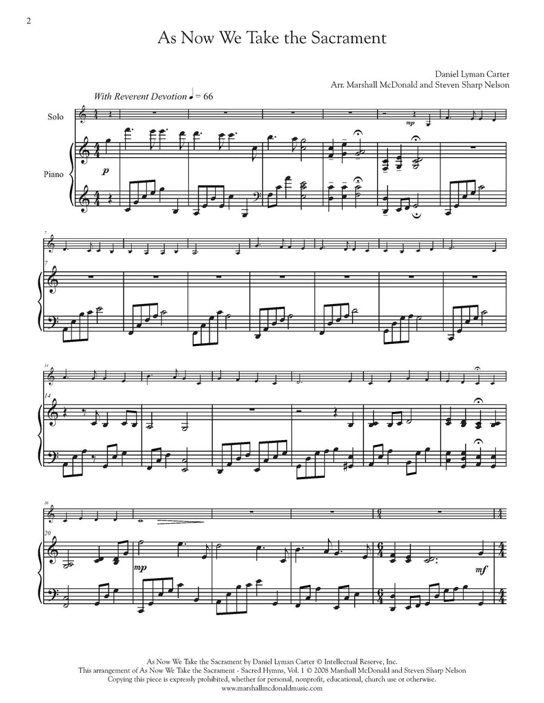 As Now We Take the Sacrament (cello)