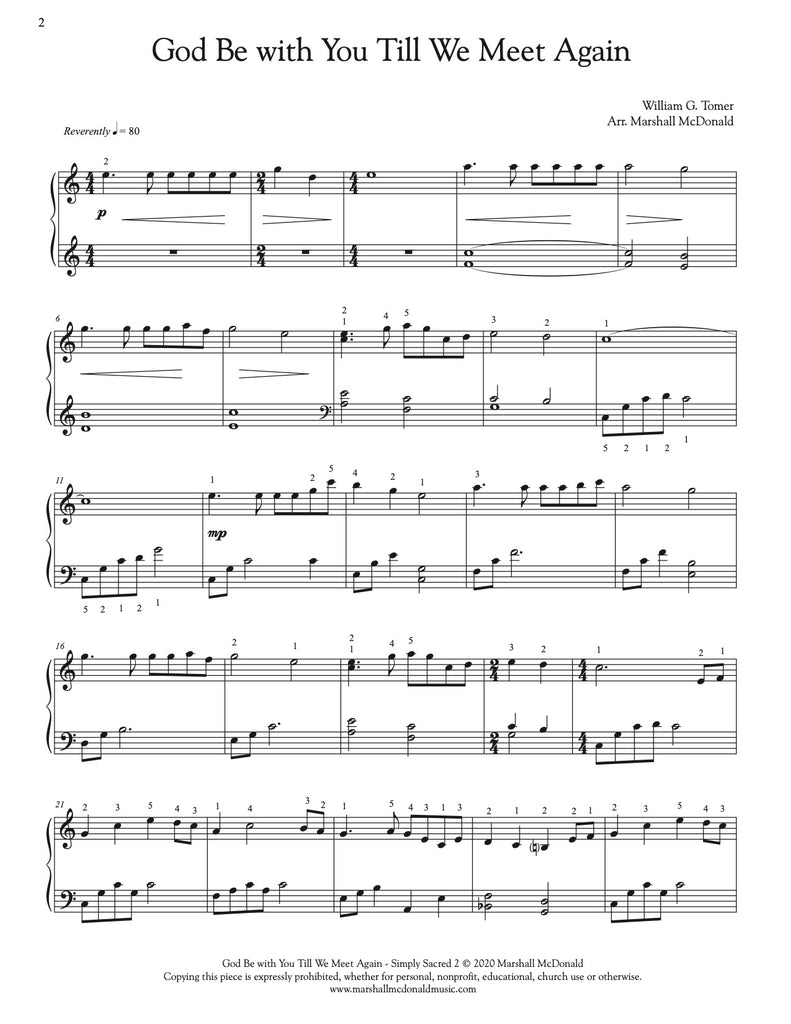 God Be with You Till We Meet Again (simple piano)