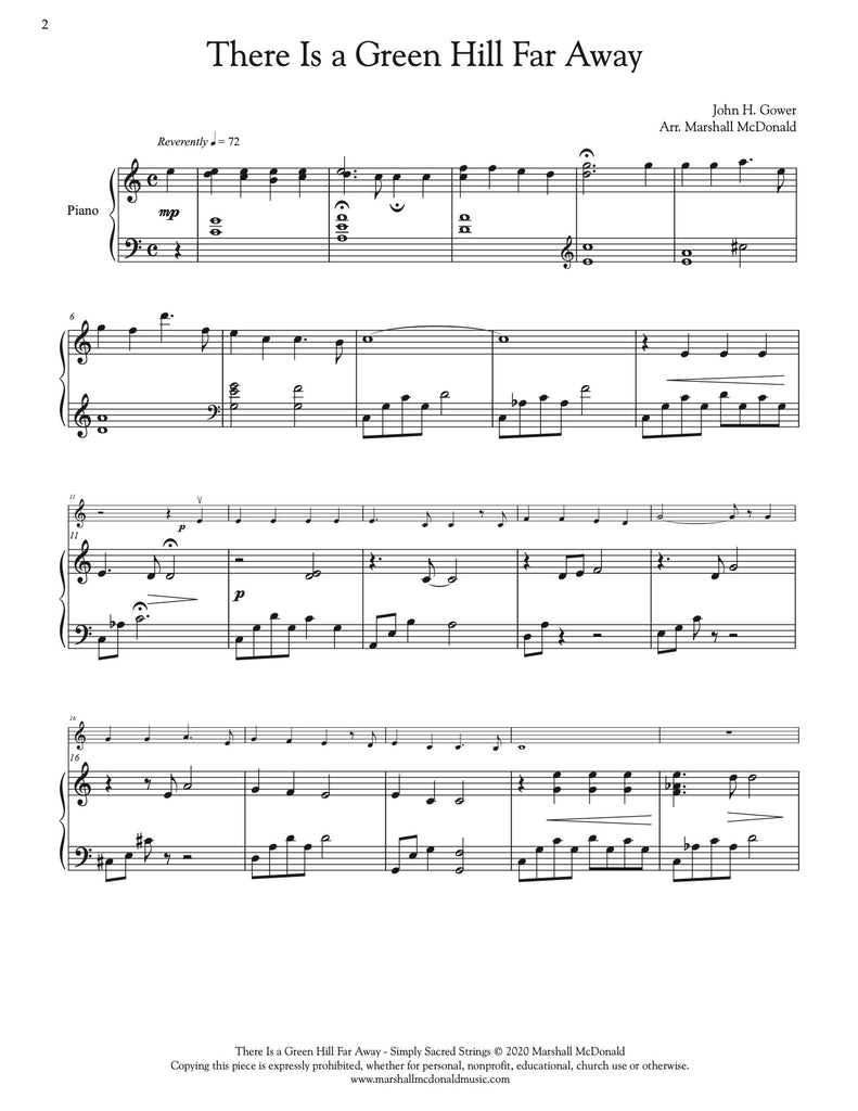 There Is a Green Hill Far Away (simple cello)