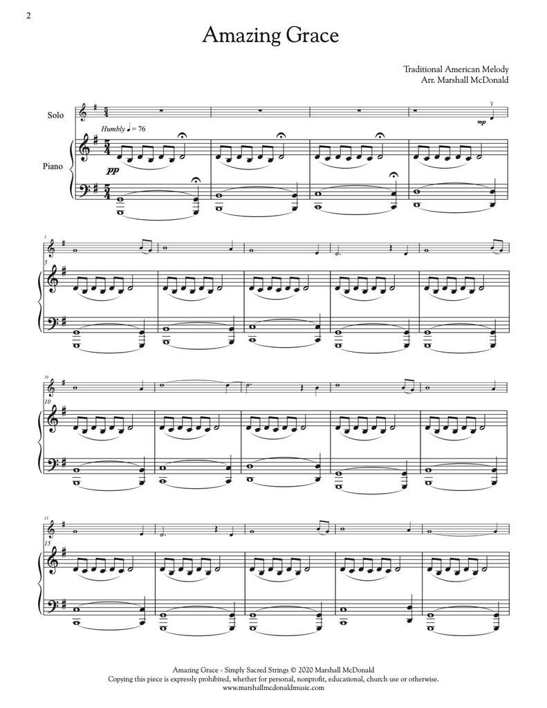 Amazing Grace (simple viola)