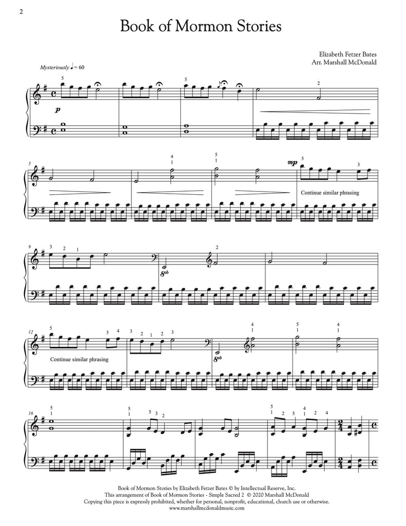 Book of Mormon Stories (simple piano)