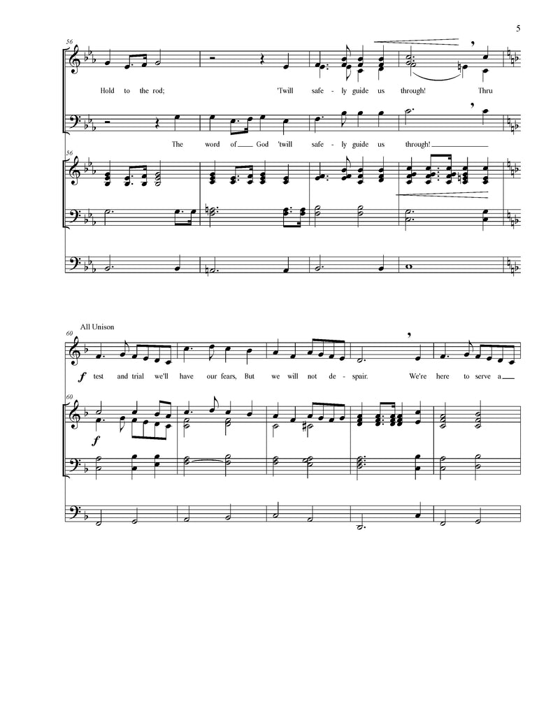As Zion's Youth in Latter Days and The Iron Rod (choral SATB with ORGAN)