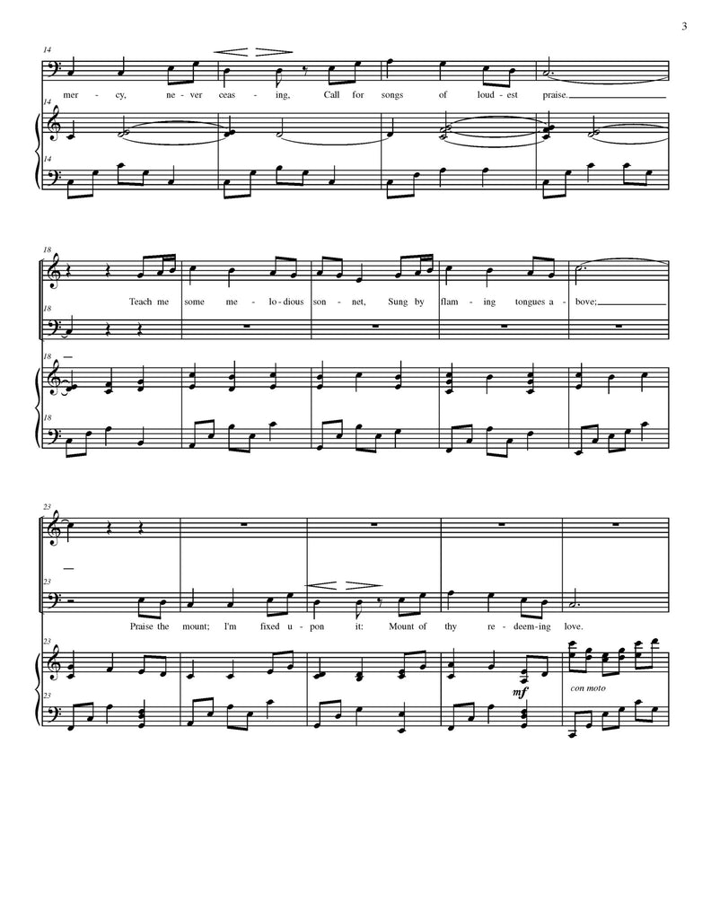 Come, Thou Fount of Every Blessing (choral SATB)
