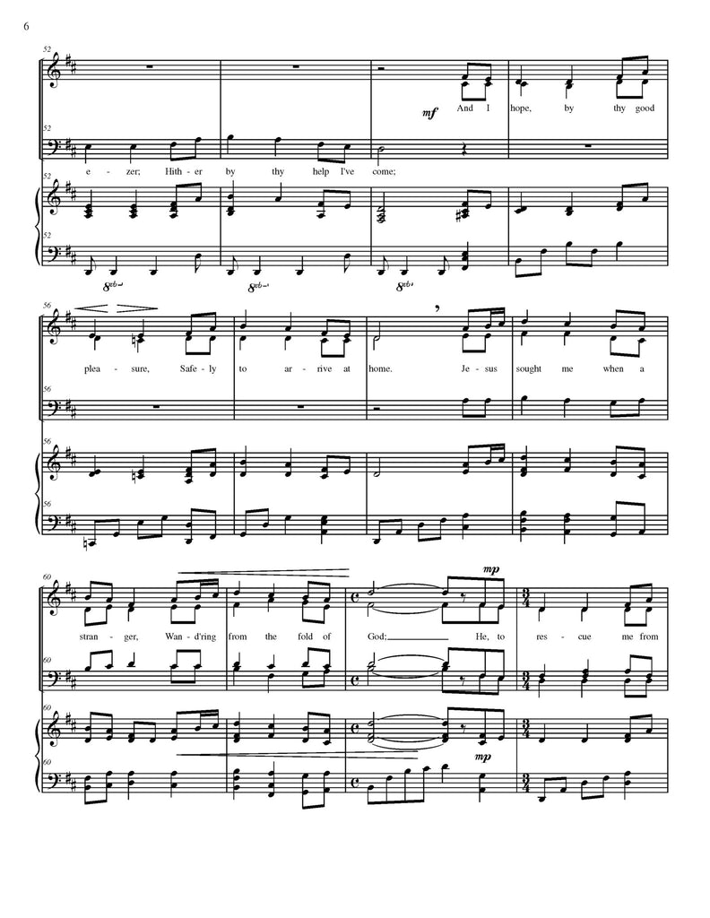 Come, Thou Fount of Every Blessing (choral SATB)