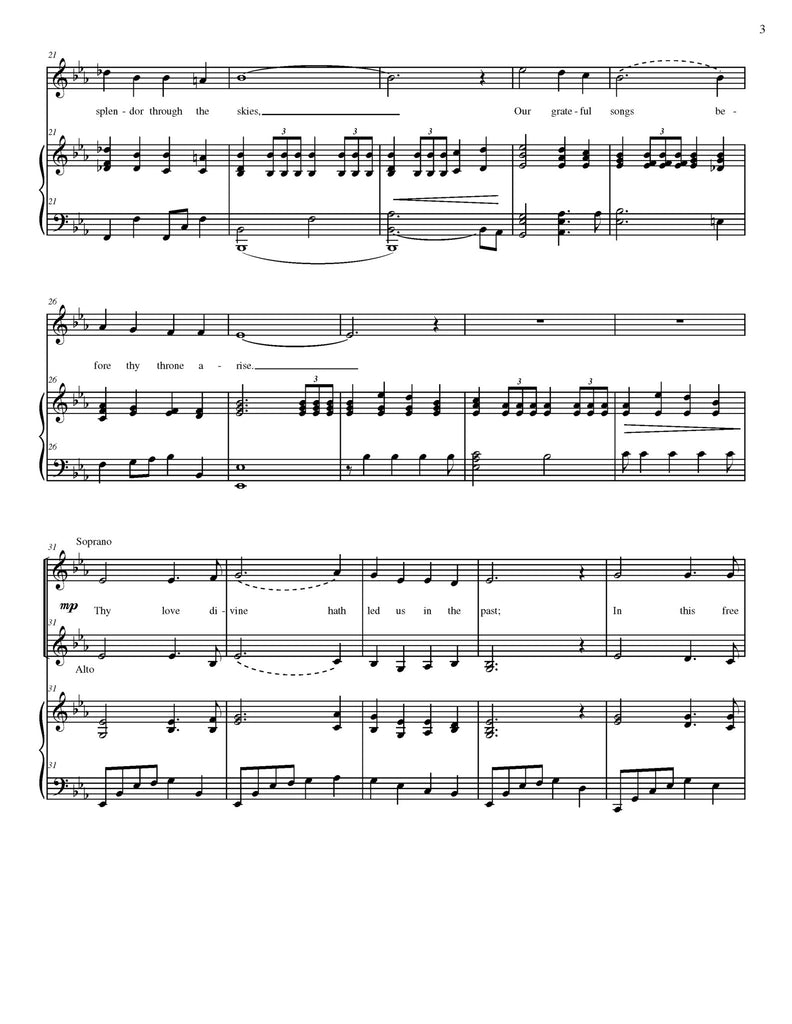 God of Our Fathers, Whose Almighty Hand (choral SATB)