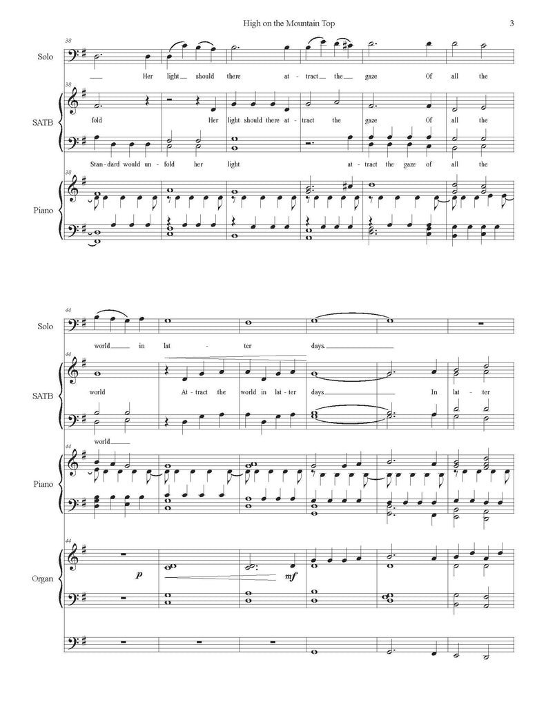 High on the Mountain Top (choral SATB with solo)