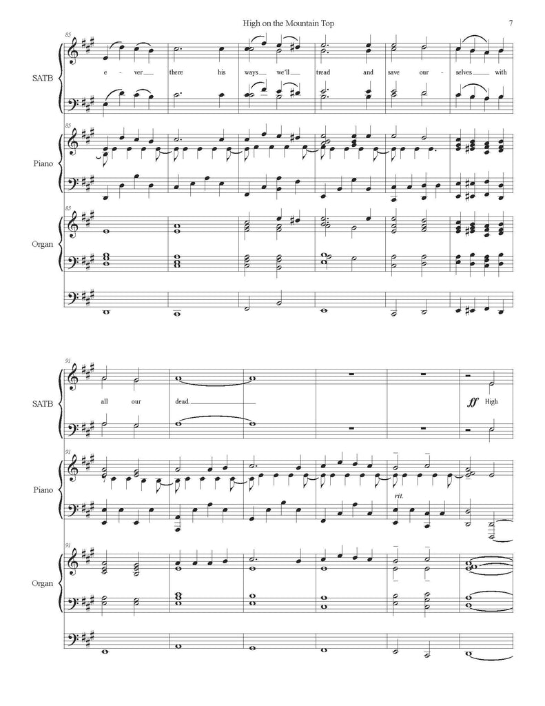 High on the Mountain Top (choral SATB with solo)