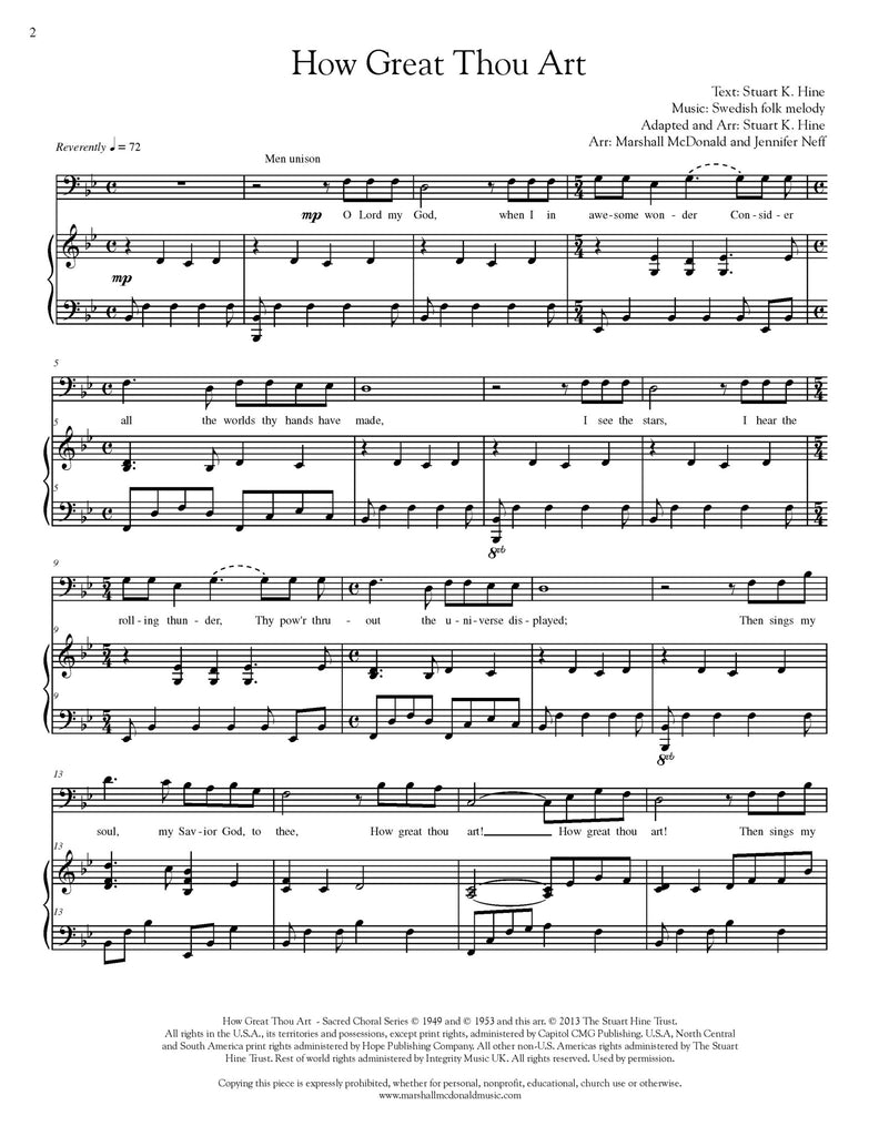 How Great Thou Art (choral SATB)