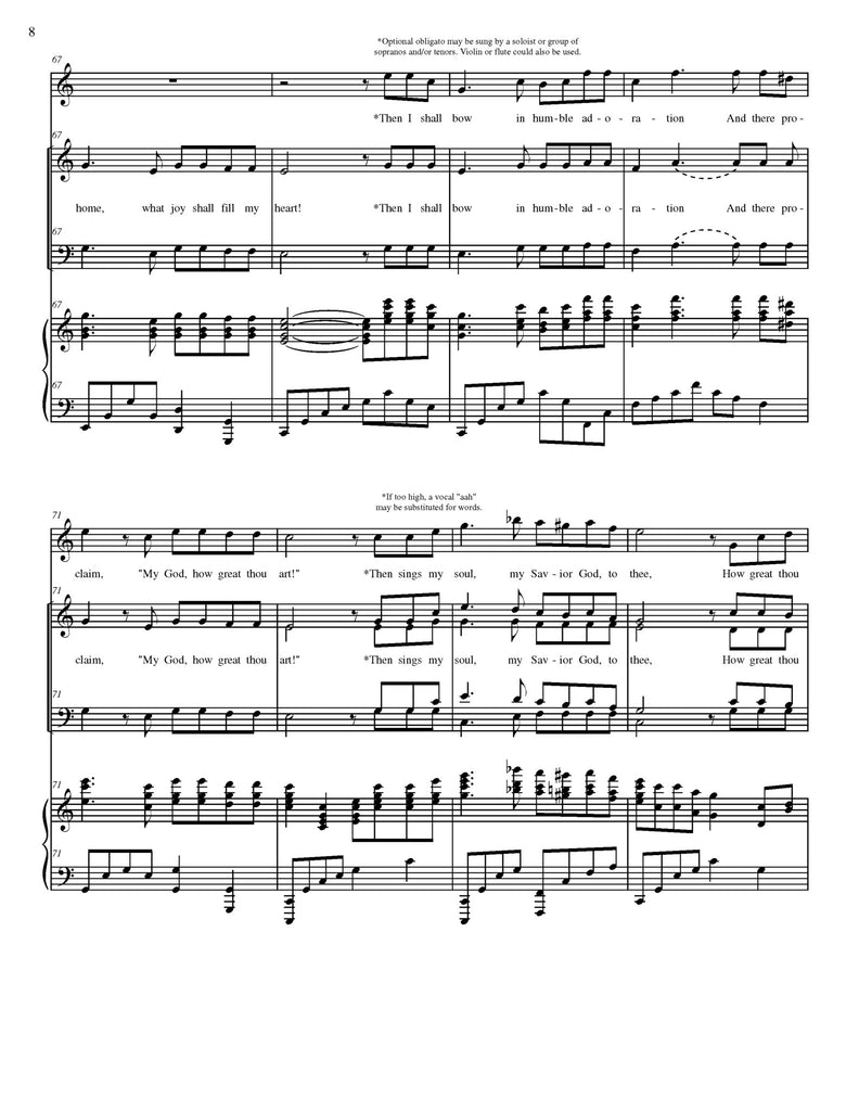 How Great Thou Art (choral SATB)