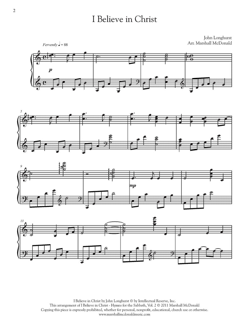 I Believe in Christ (piano)