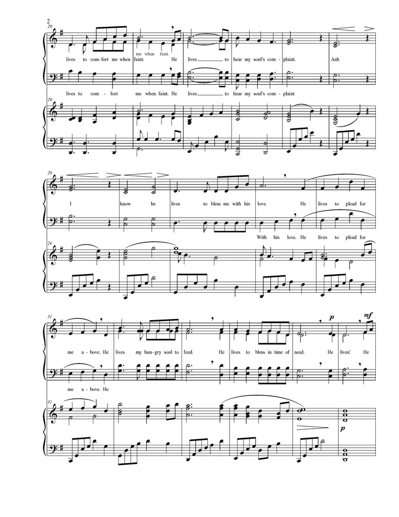 I Know that My Redeemer Lives (choral SATB)