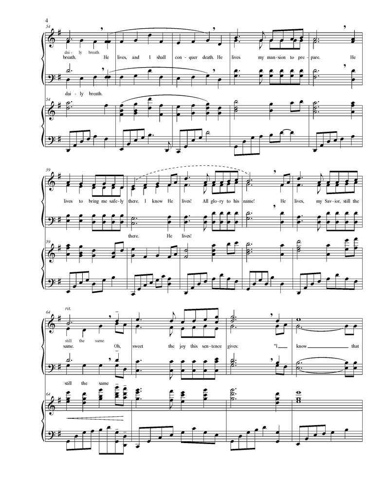 I Know that My Redeemer Lives (choral SATB)