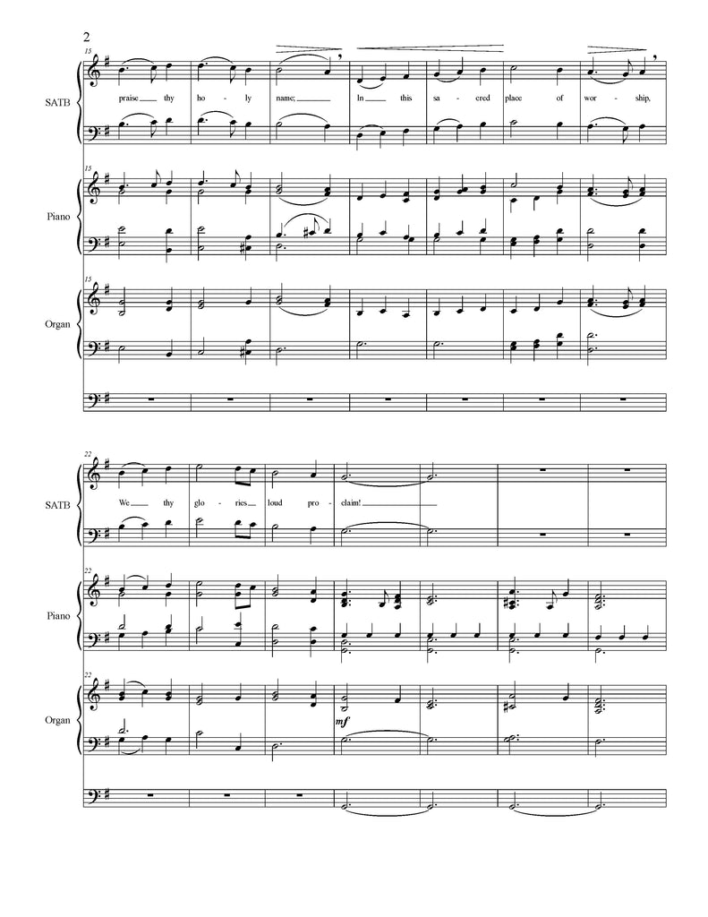 On This Day of Joy and Gladness (choral SATB)