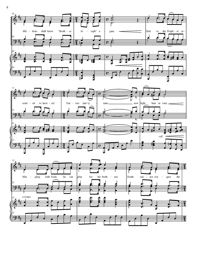 Praise to the Man (choral SATB)