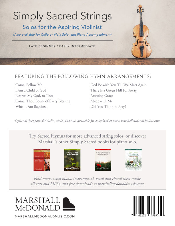 Simply Sacred Strings (violin booklet only)