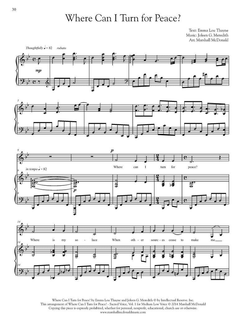 Sacred Voice, Vol. 1 for Medium LOW Voice (sheet music book)