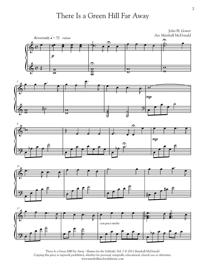 There Is a Green Hill Far Away (piano)
